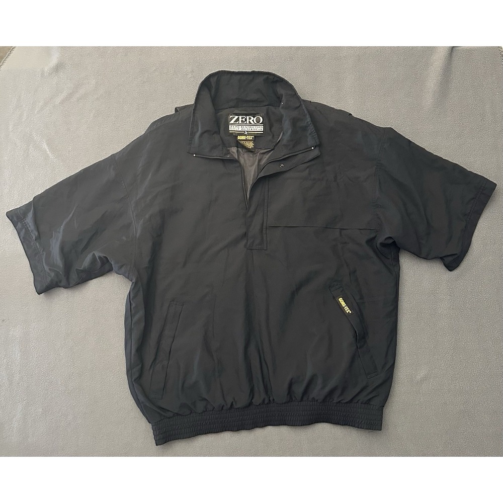 Zero Restriction Gore-Tex Mens Large Waterproof Golf Jacket Black USA 1/4 Zip